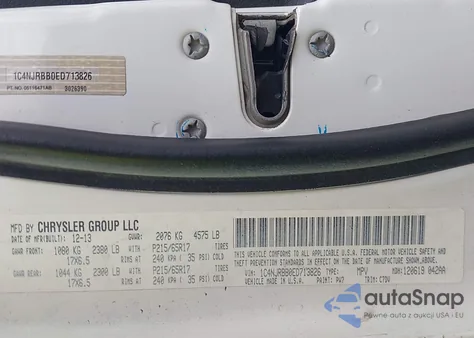 2014 Jeep Patriot Sport z USA, uszkodzony, nr VIN 1C4NJRBB0ED713826